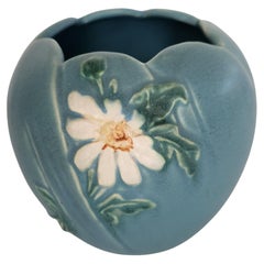 Jarrón artístico azul de Weller Pottery de los años 60