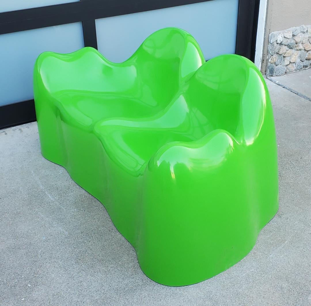 1960s Wendell Castle Molar Sofa Green Fiberglass Organic Mid Century Modern en vente 7