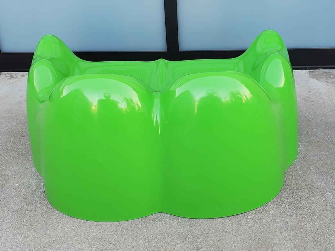 1960s Wendell Castle Molar Sofa Green Fiberglass Organic Mid Century Modern en vente 9