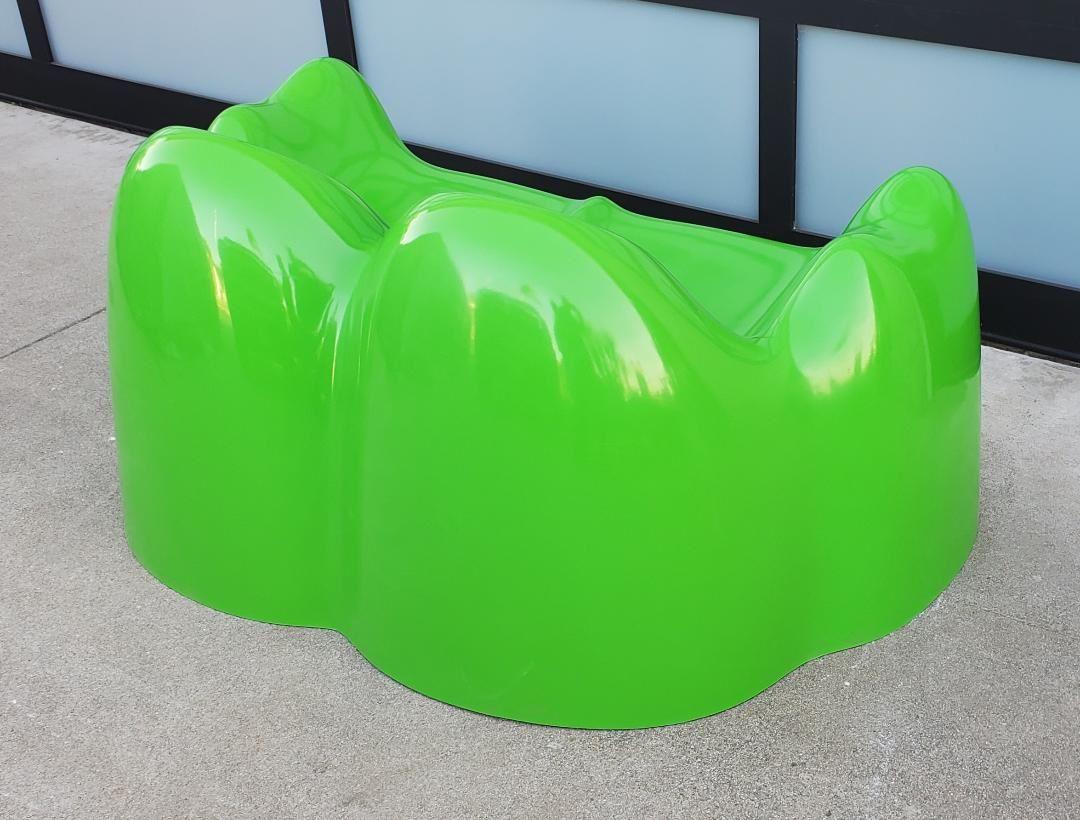 1960s Wendell Castle Molar Sofa Green Fiberglass Organic Mid Century Modern en vente 10
