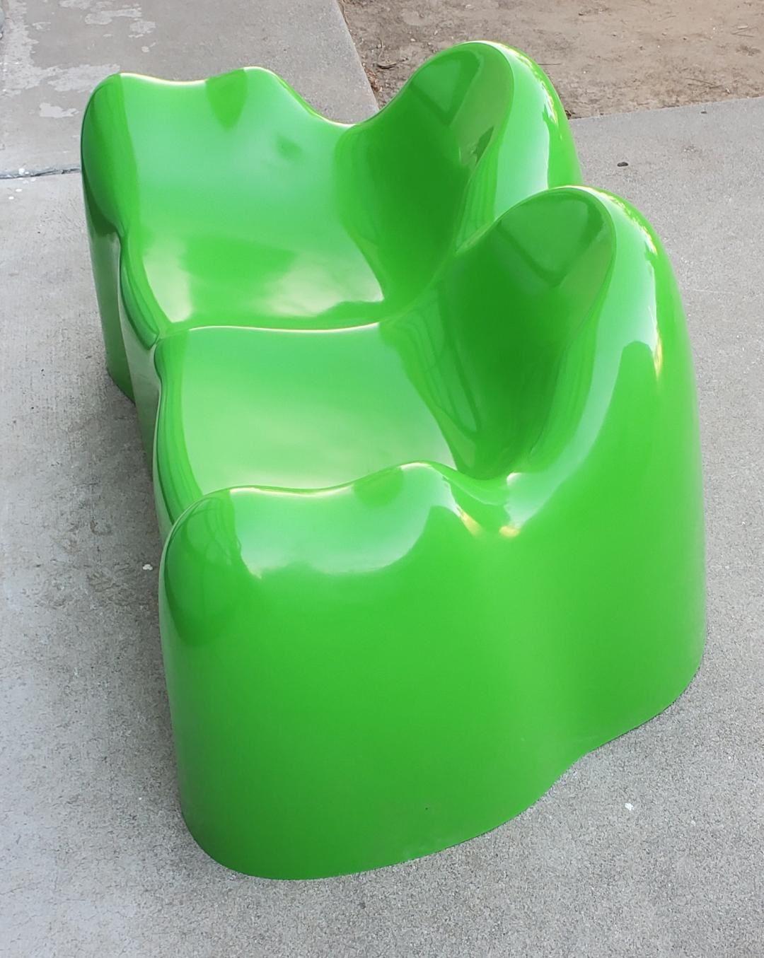 1960s Wendell Castle Molar Sofa Green Fiberglass Organic Mid Century Modern en vente 12
