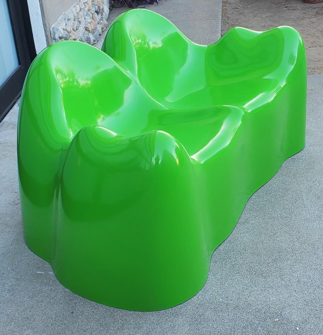 1960s Wendell Castle Molar Sofa Green Fiberglass Organic Mid Century Modern Bon état - En vente à Monrovia, CA