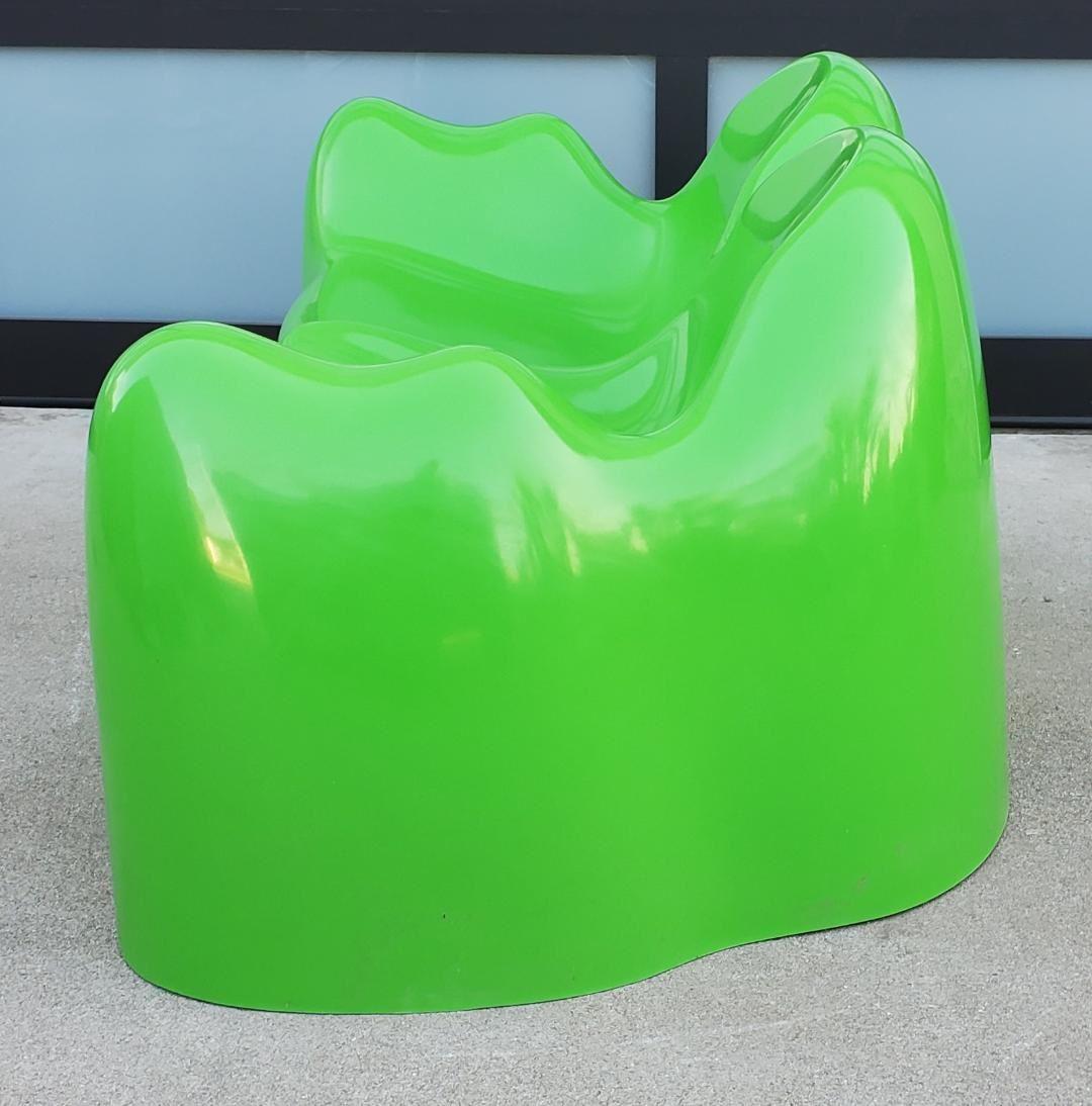 1960s Wendell Castle Molar Sofa Green Fiberglass Organic Mid Century Modern en vente 2