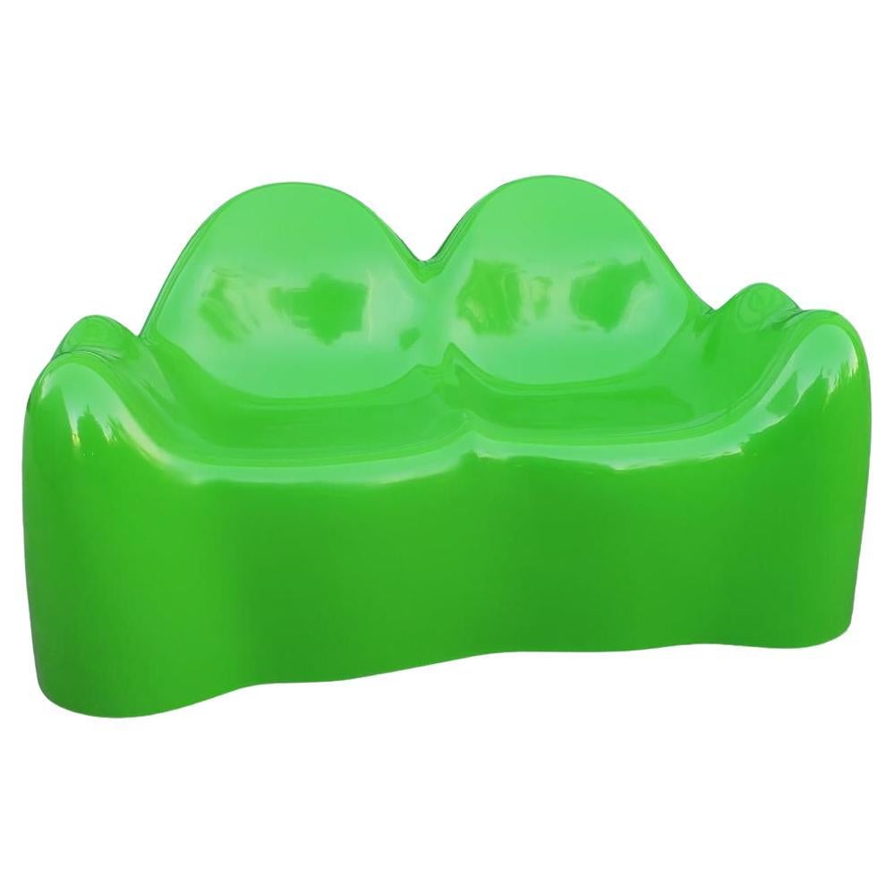 1960s Wendell Castle Molar Sofa Green Fiberglass Organic Mid Century Modern en vente