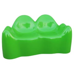 1960s Wendell Castle Molar Sofa Green Fiberglass Organic Mid Century Modern
