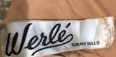 1960s Werle Beverly Hills Demi Couture Vestido Vintage Marfil Seda Algodón 60s