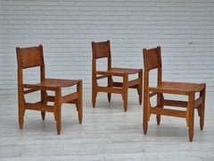 Années 1960, design Werner Biermann pour Arte Sano, ensemble de trois chaises, original.