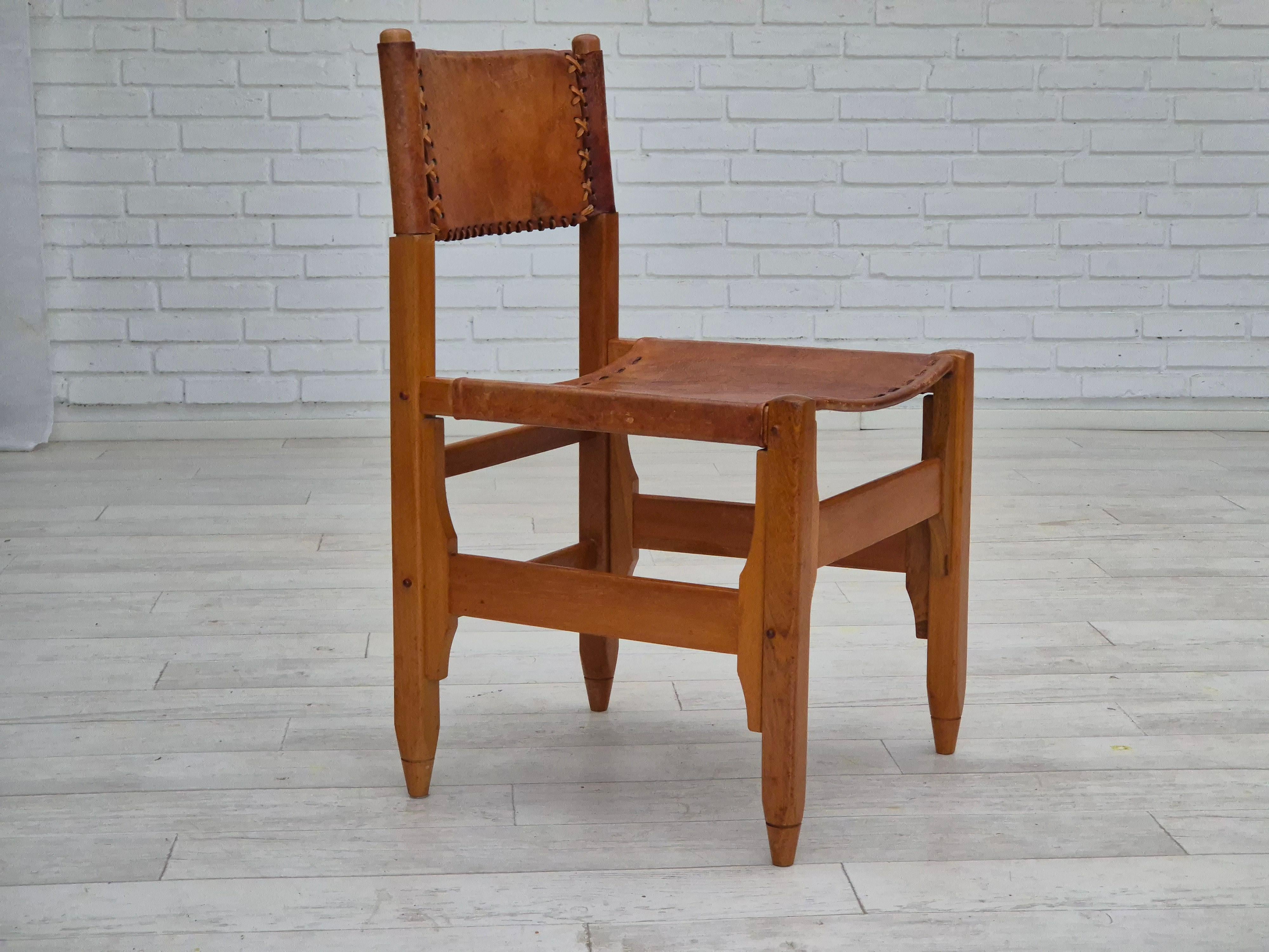 Années 1960, design Werner Biermann pour Arte Sano, ensemble de trois chaises, original. Bon état - En vente à Tarm, 82
