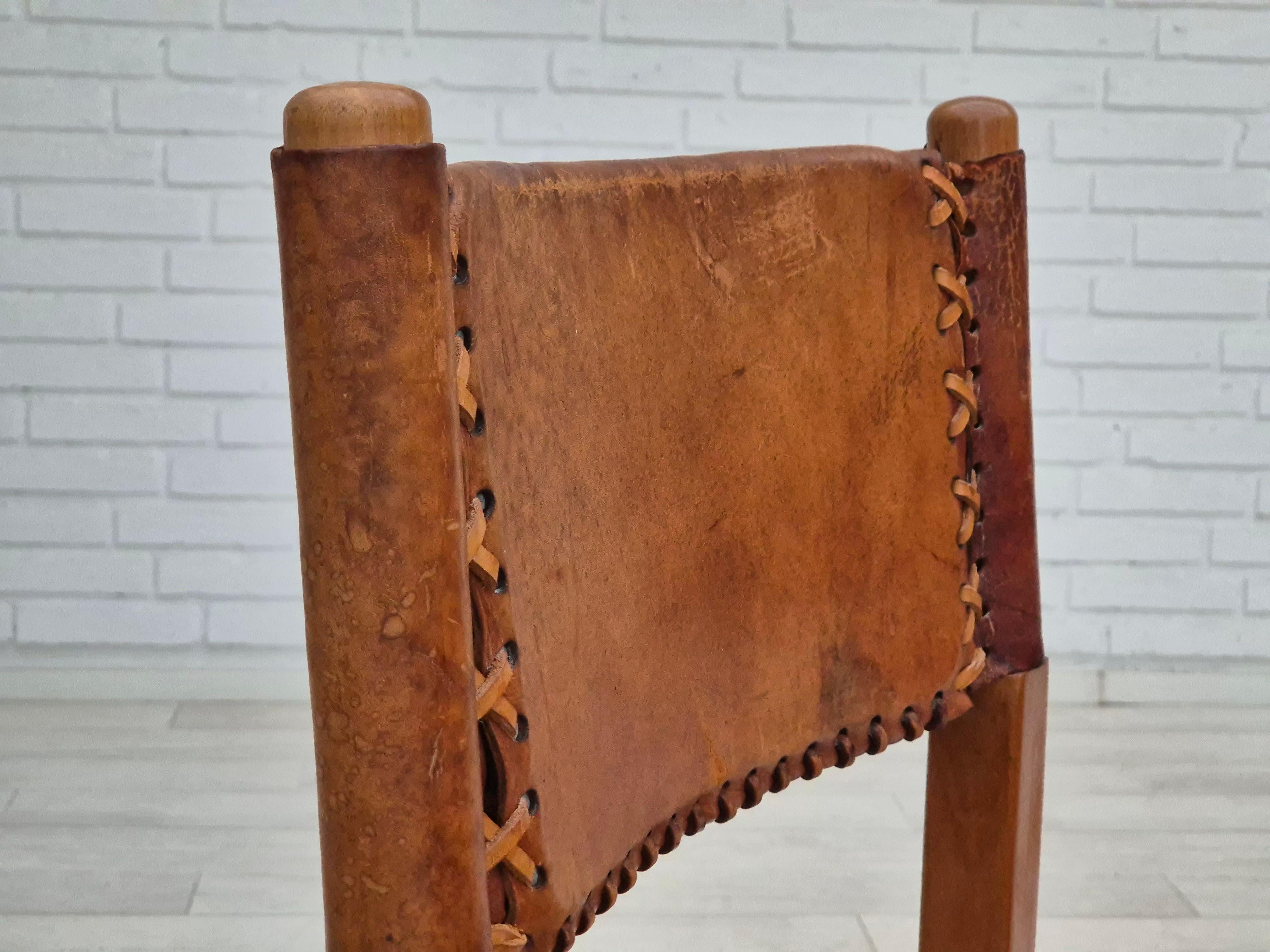 1960s, Werner Biermann design for Arte Sano, set of three chairs, original. For Sale 1