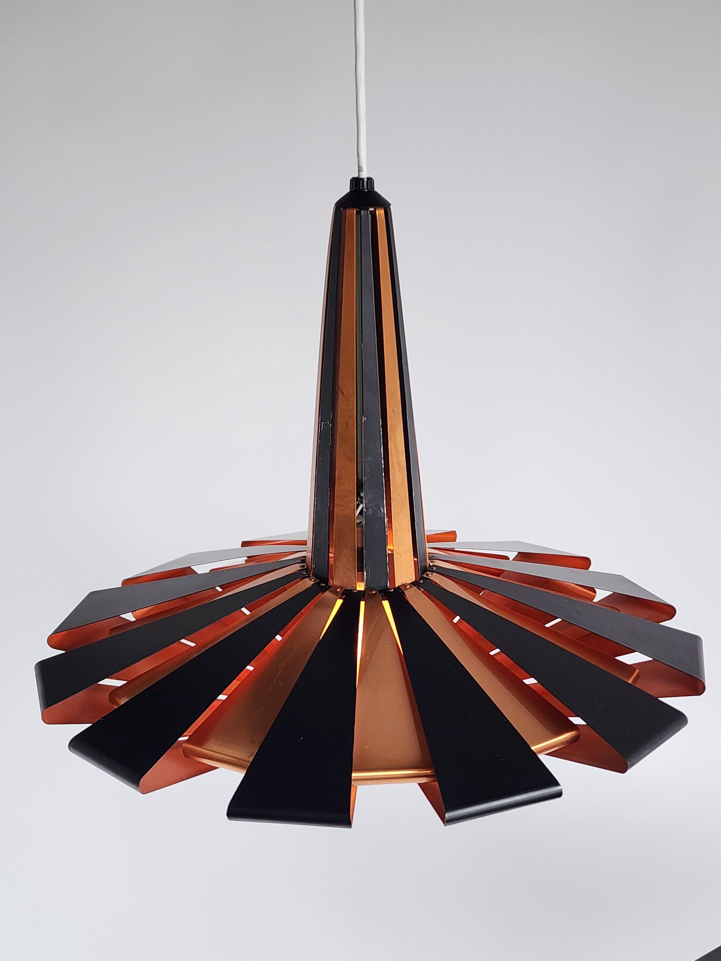 1960s Werner Shou Copper Pendant, Denmark 9