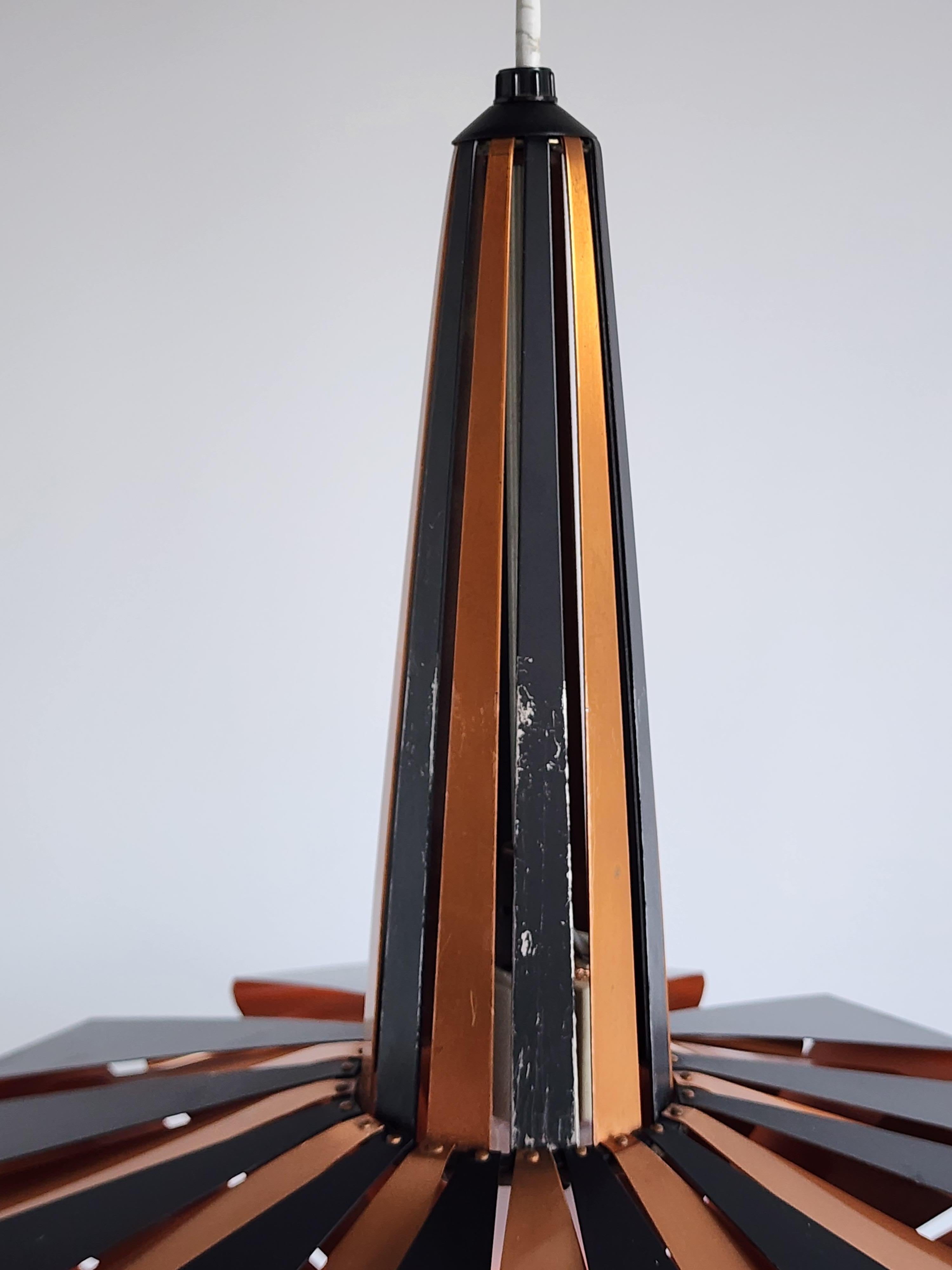1960s Werner Shou Copper Pendant, Denmark 11