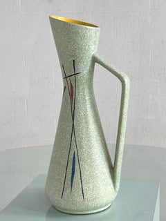 1960s West Germany Handmade Ceramic Pitcher Vase