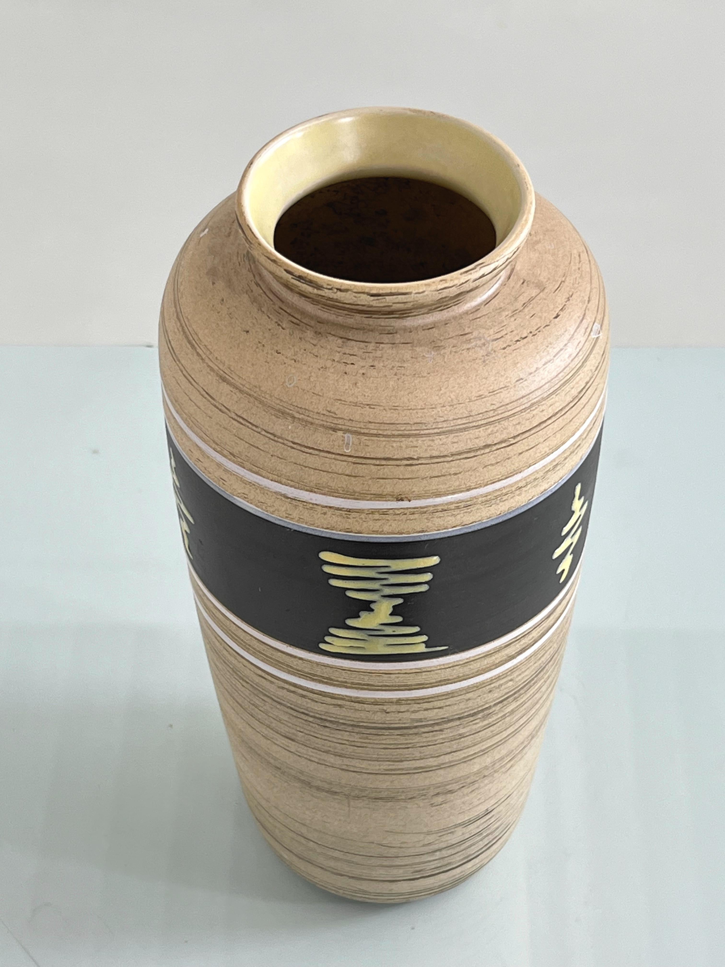 European 1960s West Germany Handmade Ceramic Vase For Sale