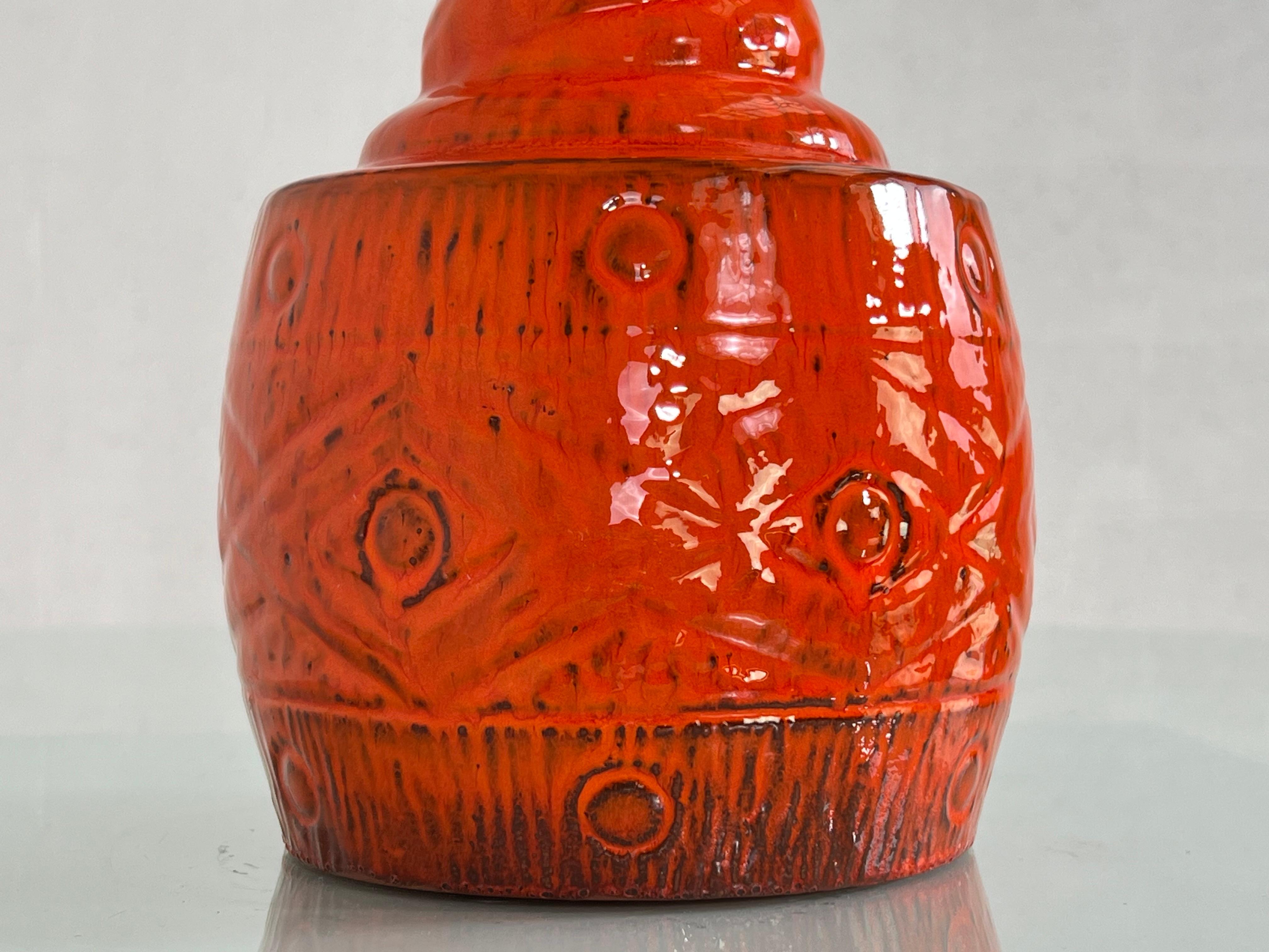 1960er Jahre Westdeutschland Handgefertigte Keramikvase im Zustand „Gut“ im Angebot in Tourcoing, FR