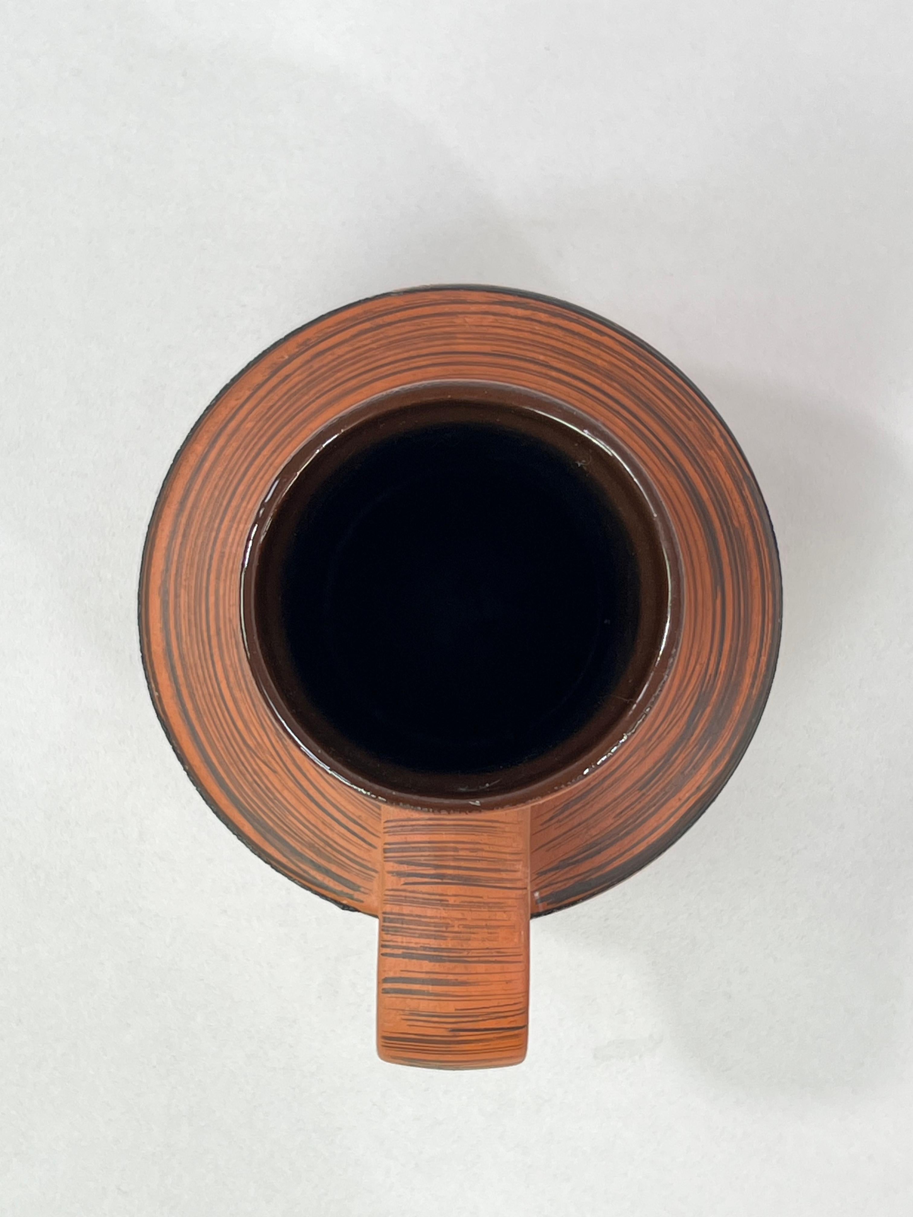 Mid-20th Century 1960s West Germany Handmade Ceramic Vase For Sale