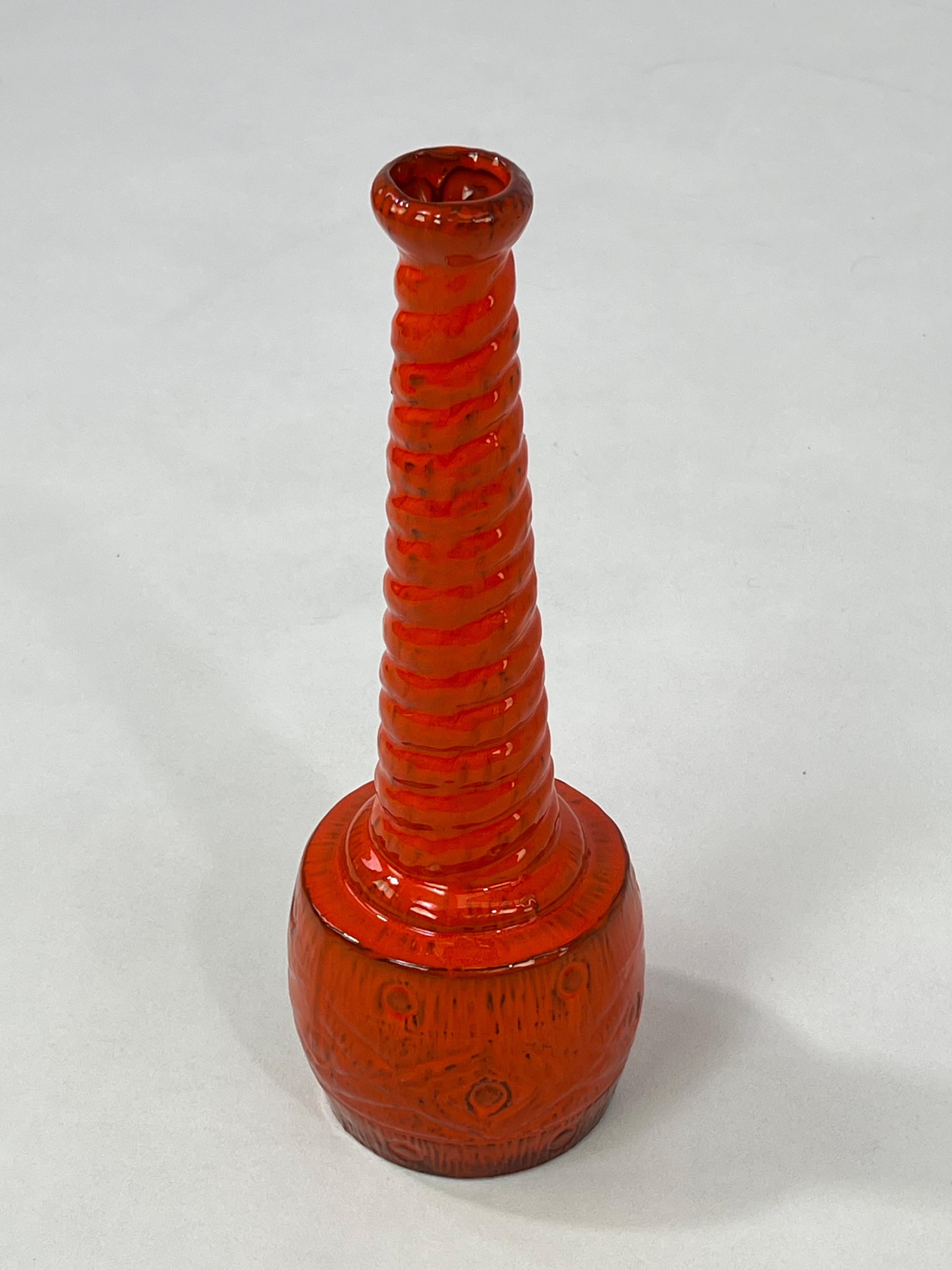 1960s West Germany Handmade Ceramic Vase For Sale 1