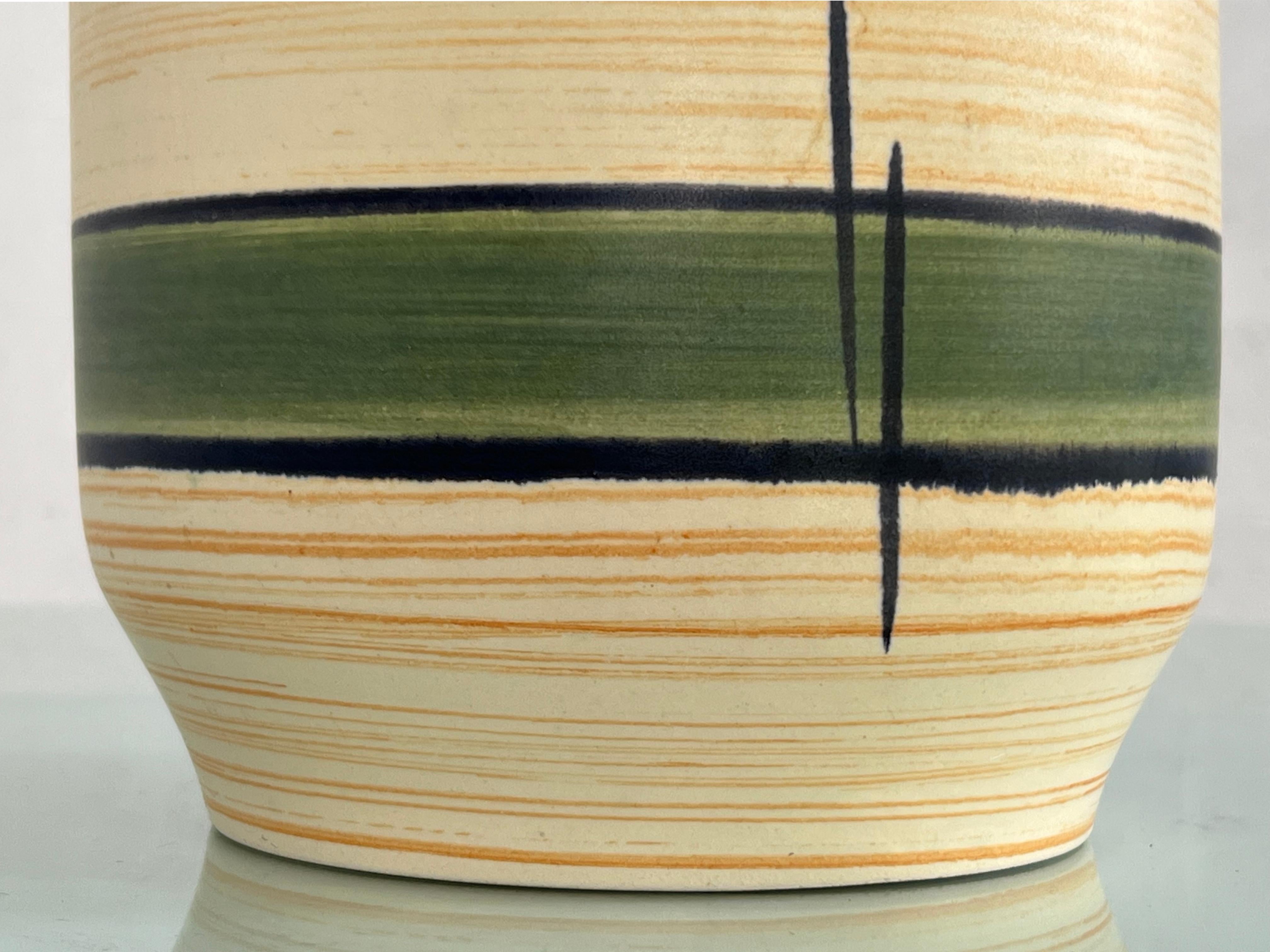 1960s West Germany Handmade Ceramic Vase For Sale 1