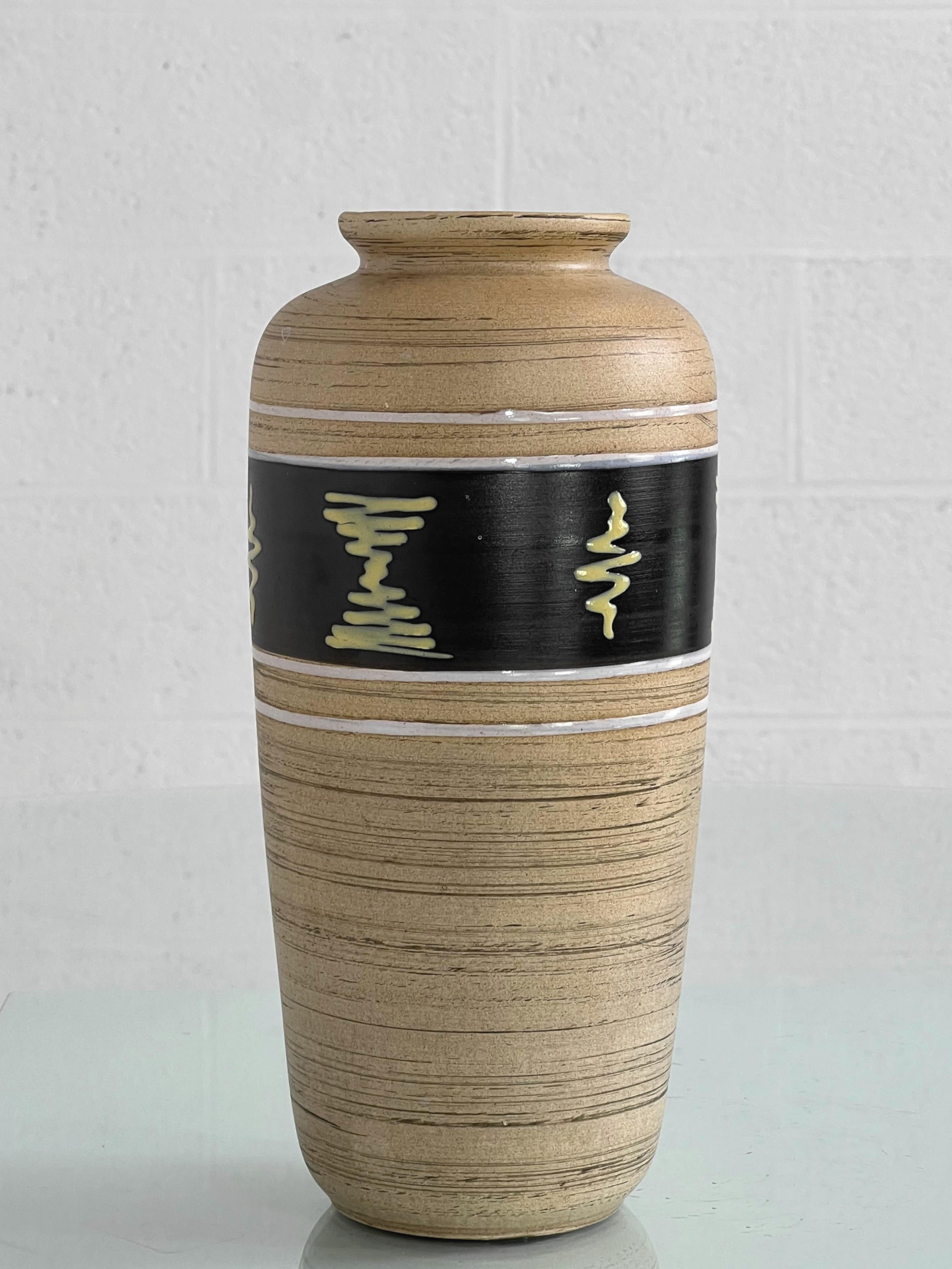 1960s West Germany Handmade Ceramic Vase For Sale 2