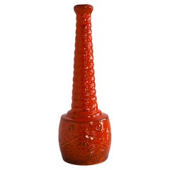 Vase en céramique artisanale de l'Allemagne de l'Ouest des années 1960