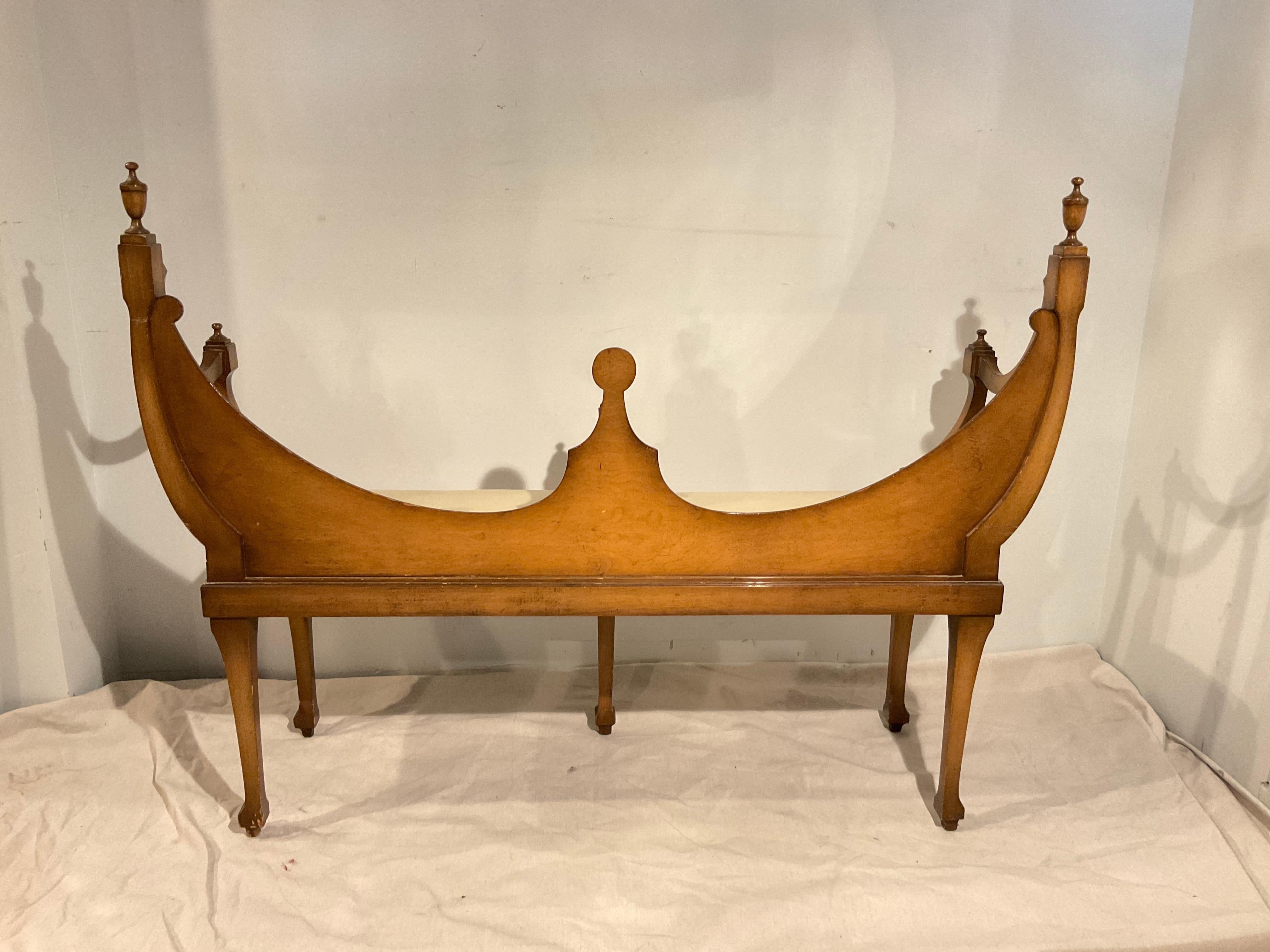 Wood 1960s Whimsical Bench For Sale