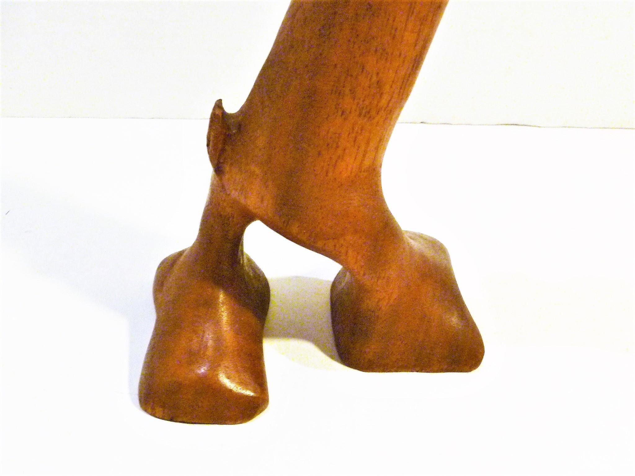 Scandinavian Modern 1960s Whimsical Carved Figure by Danish Wood Artist Knud Albert