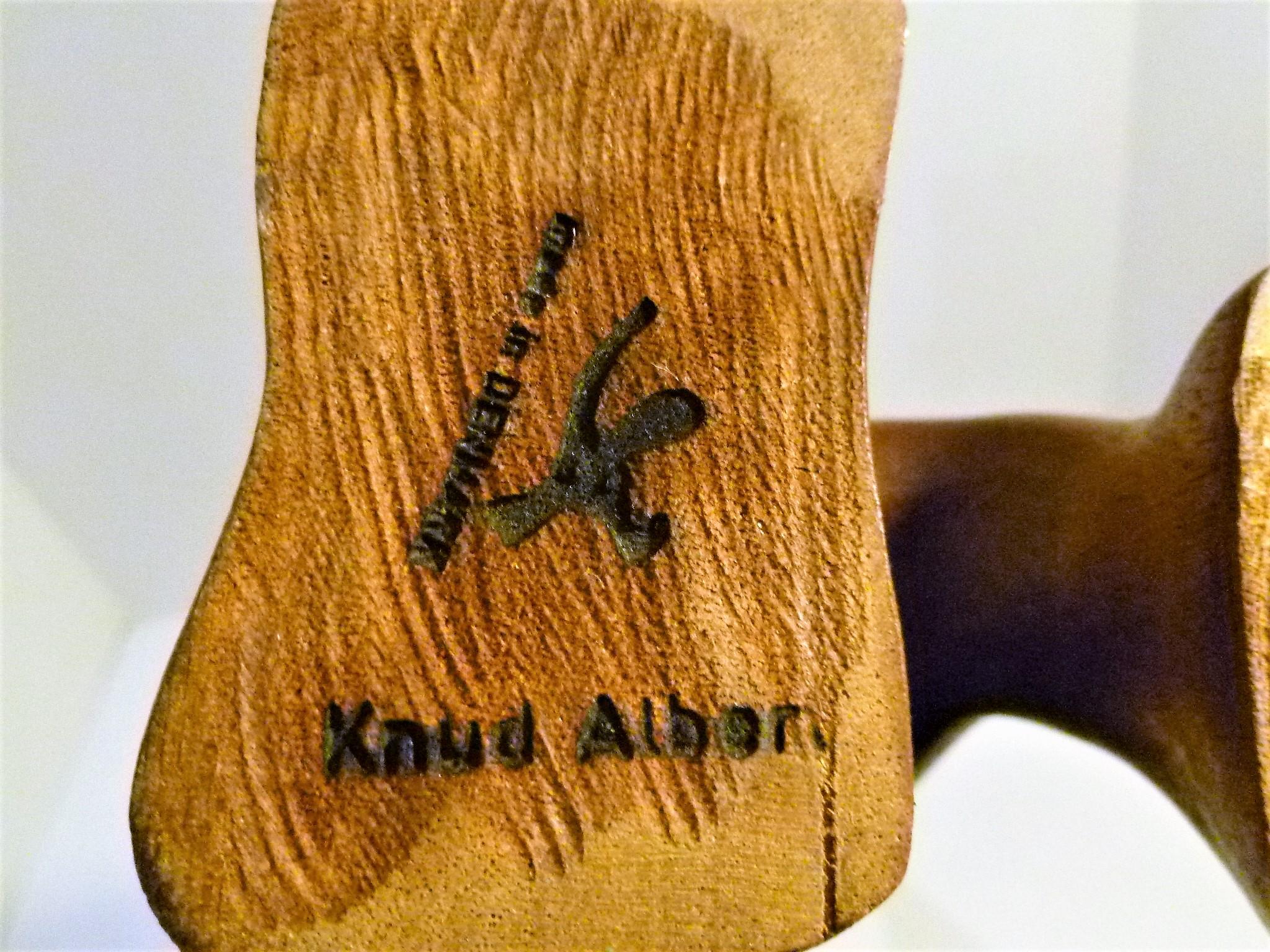 1960s Whimsical Carved Figure by Danish Wood Artist Knud Albert 1