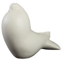 1960s White Ceramic Dove Bird, Zaccagnini