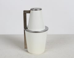 Lámpara de sobremesa telescópica "Lampette" blanca compacta de los años 60, de Eichhoff Alemania