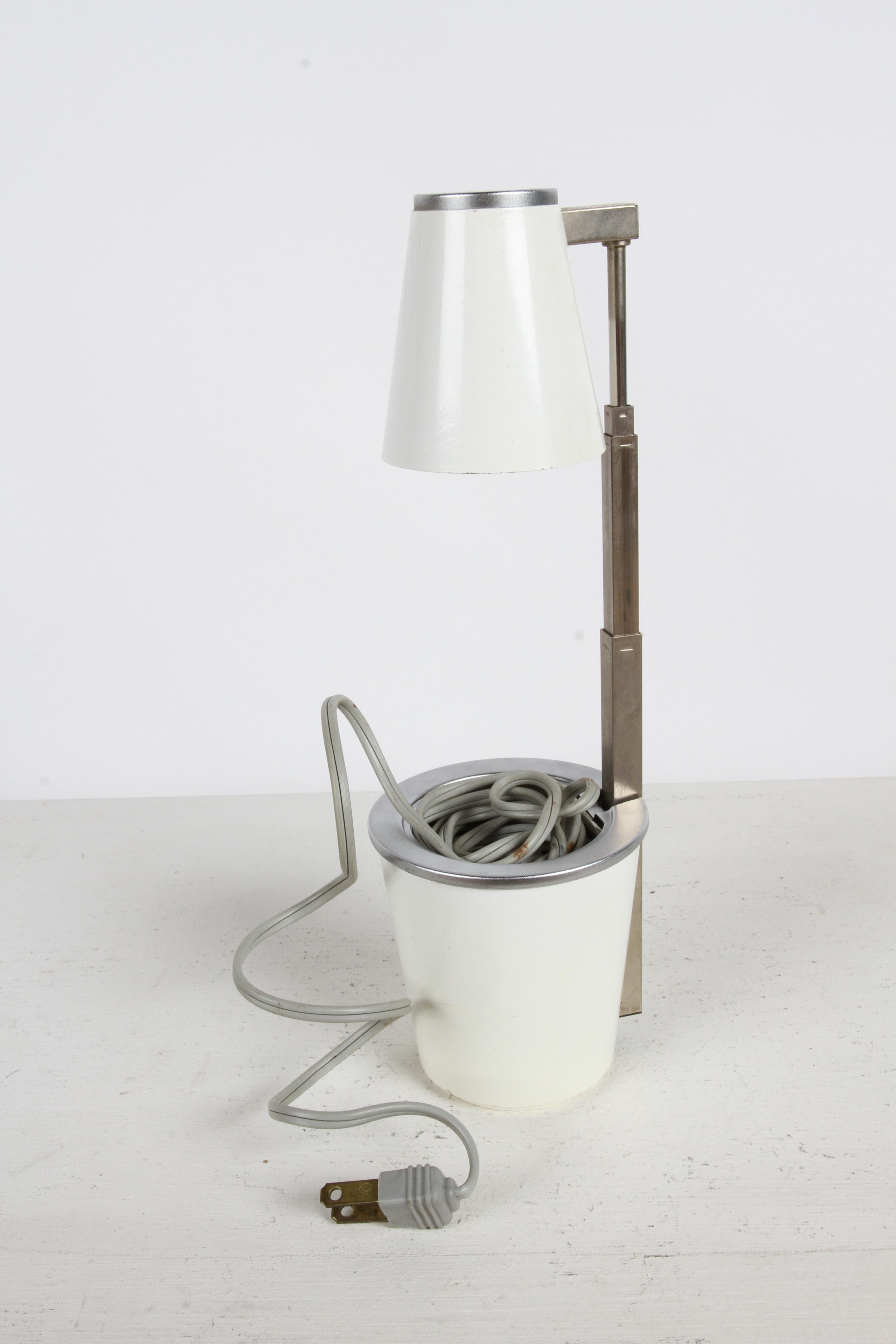 Mid-Century Modern 1960s White Compact 