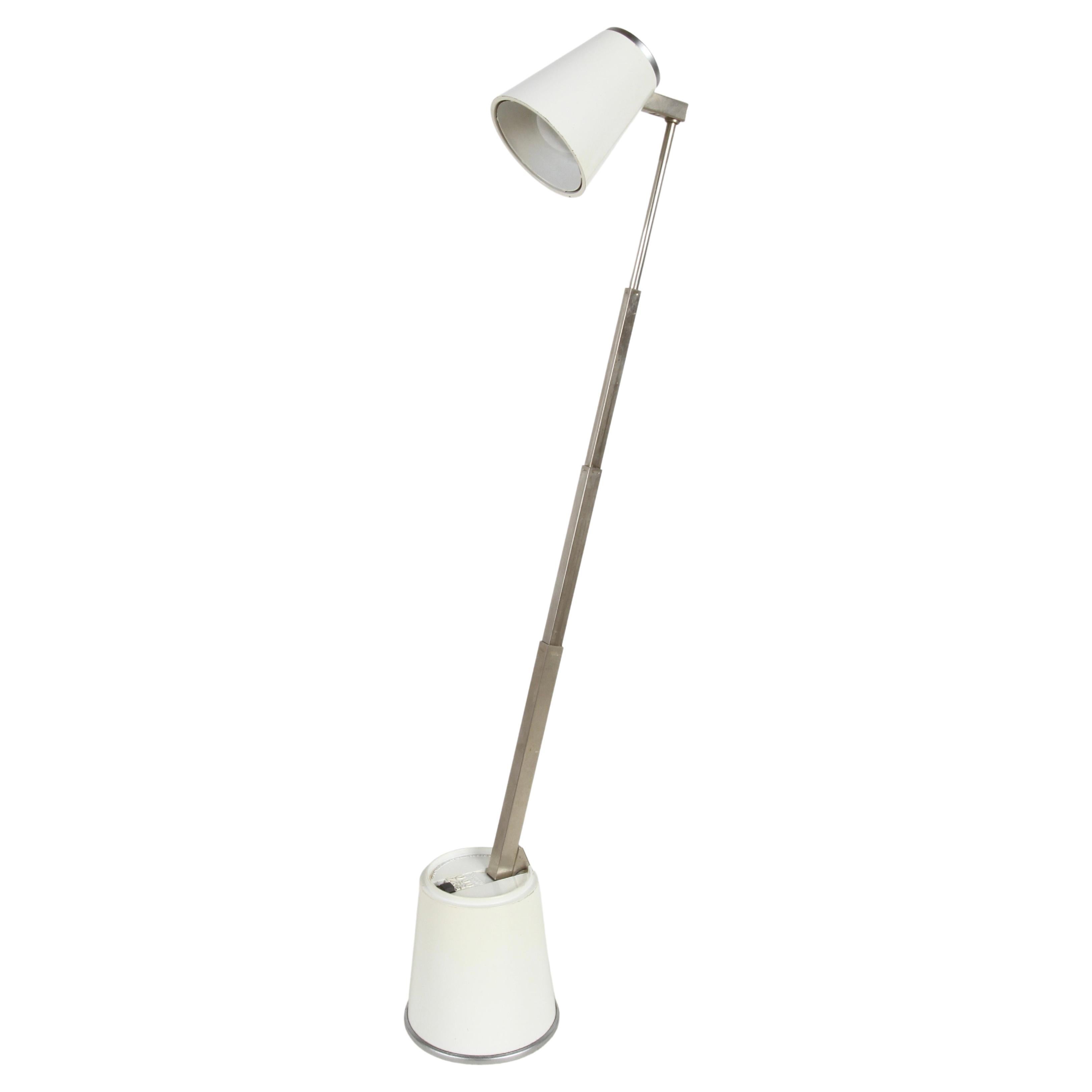 1960s White Compact "Lampette" Telescopic Table - Desk Lamp by Eichhoff Germany