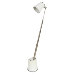 Lámpara de sobremesa telescópica "Lampette" blanca compacta de los años 60, de Eichhoff Alemania