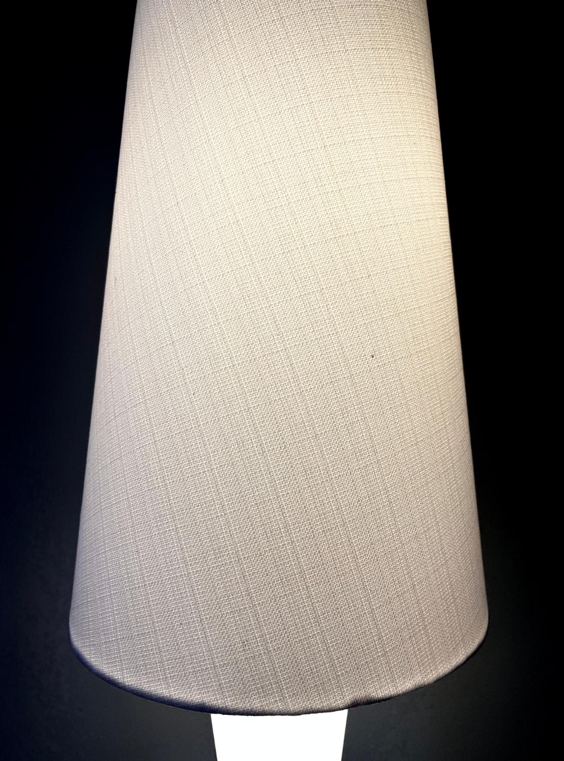 1960s White Continental Floor Standard Lamp Maison Arlus Space Age Conical 5
