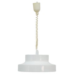 1960s White Enameled Pendant Lamps by Anders Pehrson for Ateljé Lyktan Bumling