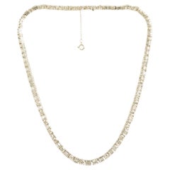 1960s White Gold Necklace with a Total of 11.20 Ct. of Diamonds
