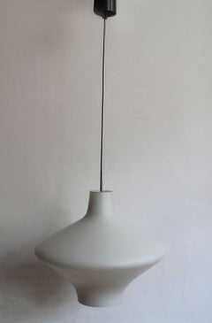 1960's White Opaque Ceiling lamp