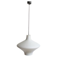 1960's White Opaque Ceiling lamp