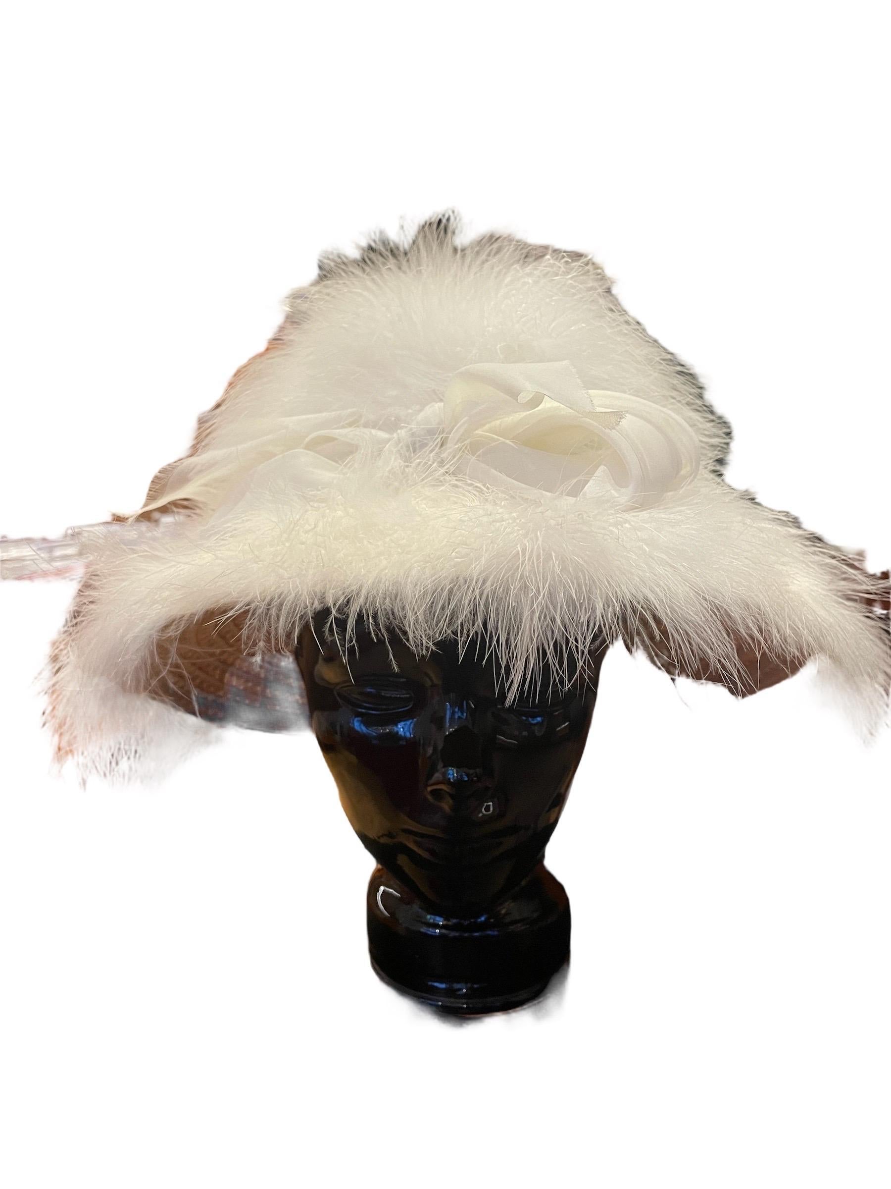 1960s White Ostrich Feather Fabulous Hat 

A super fun 60's ostrich feather hat by the company 