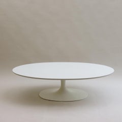 1960s White Oval Tulip Coffee Table by Maurice Burke for Arkana UK