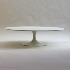 1960s White Oval Tulip Coffee Table By Maurice Burke For Arkana Uk