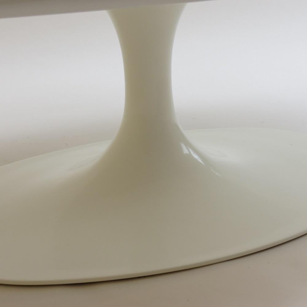 Mid-Century Modern 1960s White Oval Tulip Coffee Table by Maurice Burke for Arkana UK