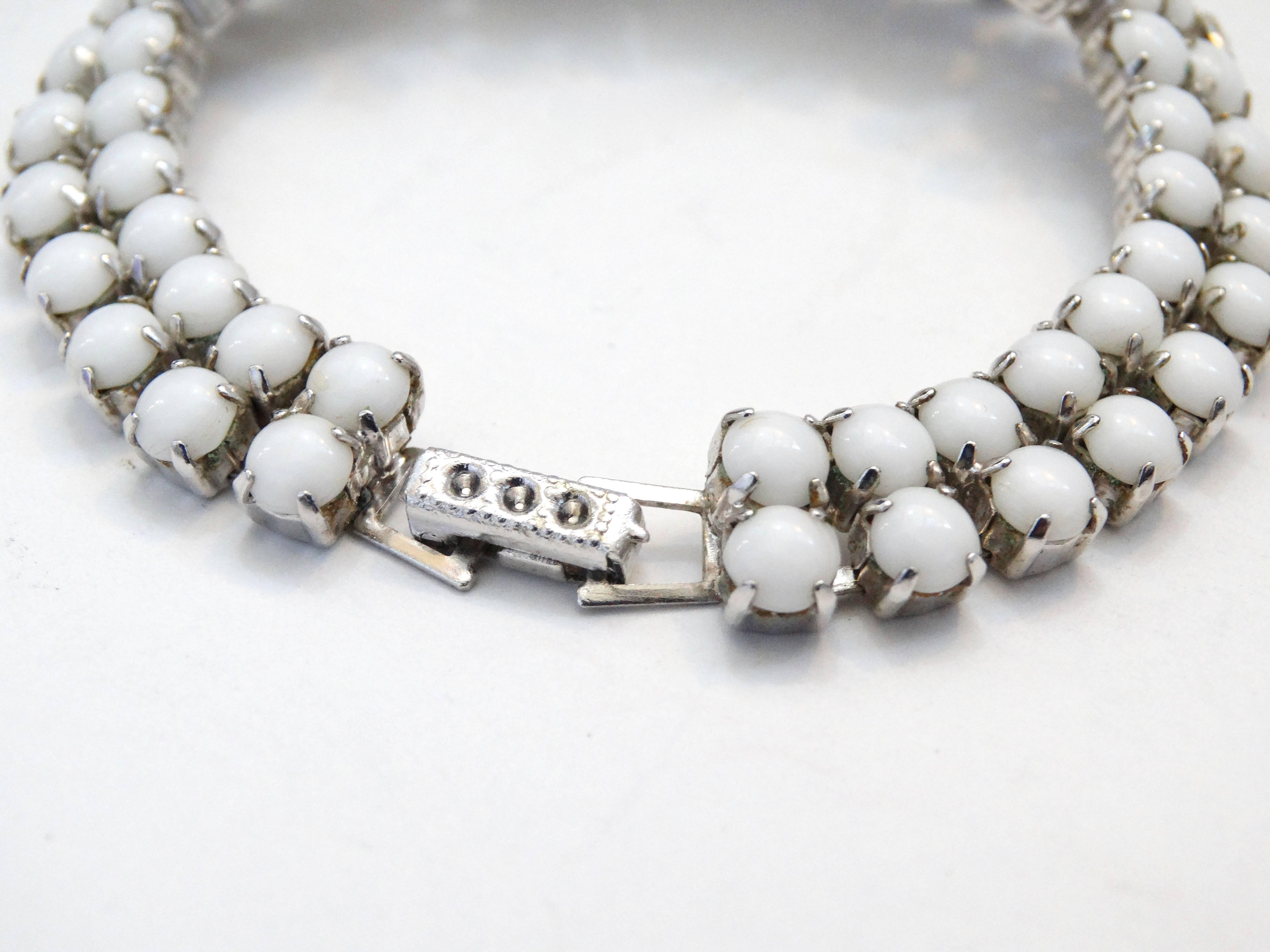 De las mujeres Pulsera de racimo de brillantes blancos de los años 60 en venta