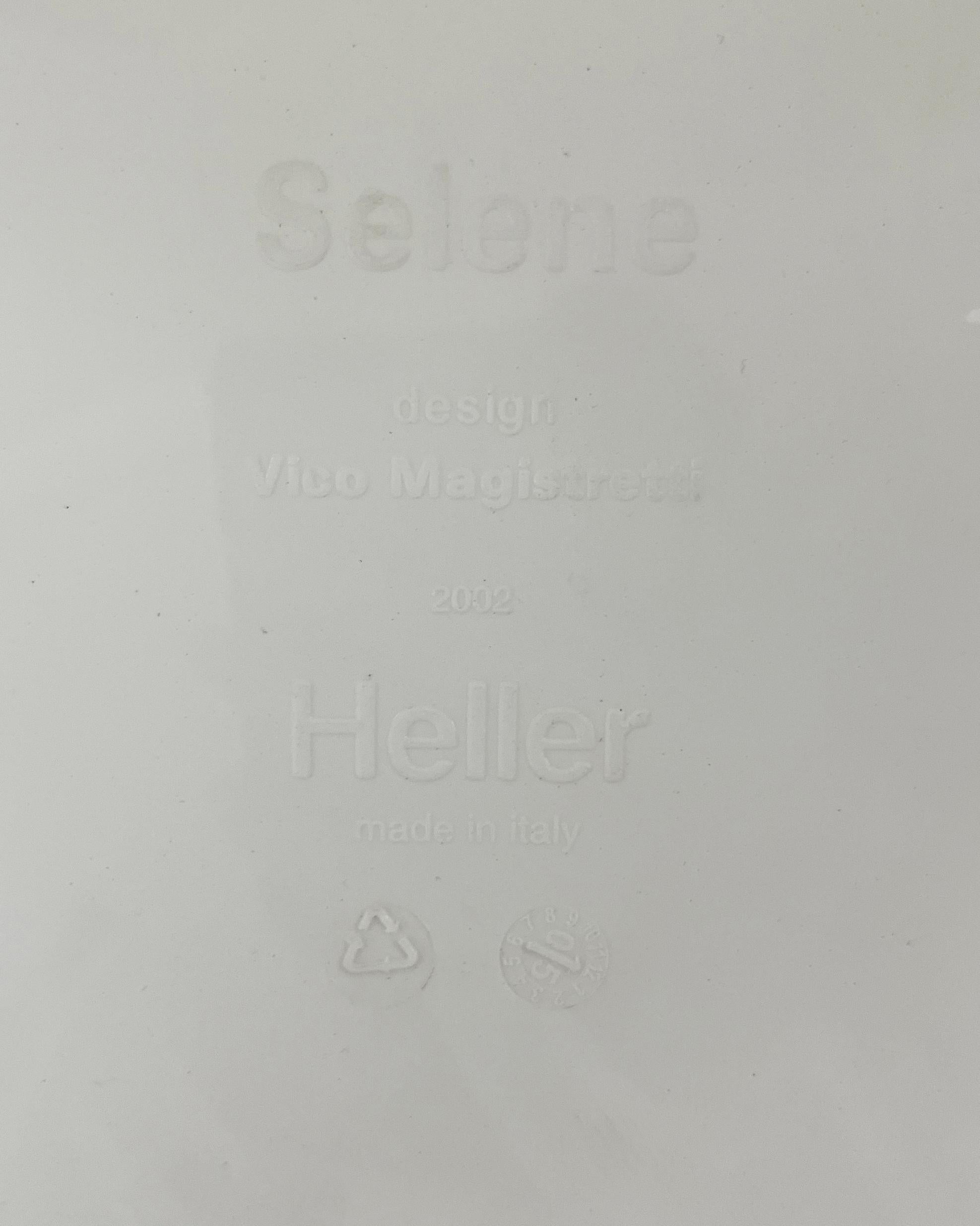 Calco Sedie impilabili Selene bianche degli anni '60 di Vico Magistretti per Heller