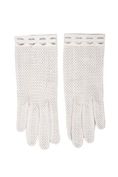 Guanti in pelle traforata anni '60 stile NO Space AGE con dettagli cut out