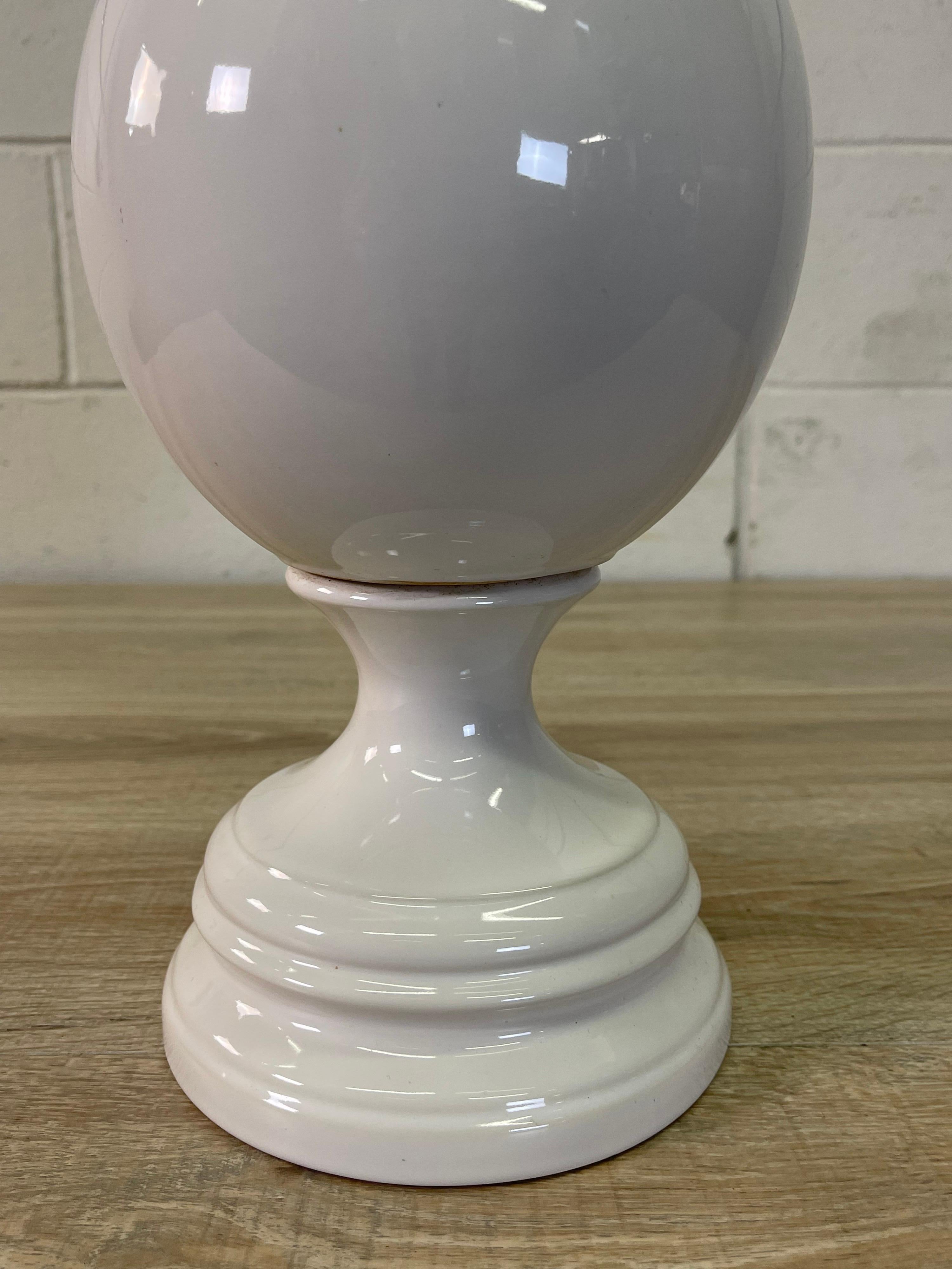 tall white table lamp
