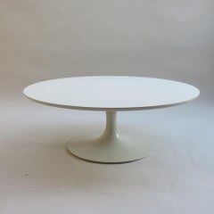 1960s White Tulip Coffee Table by Maurice Burke for Arkana 105cm