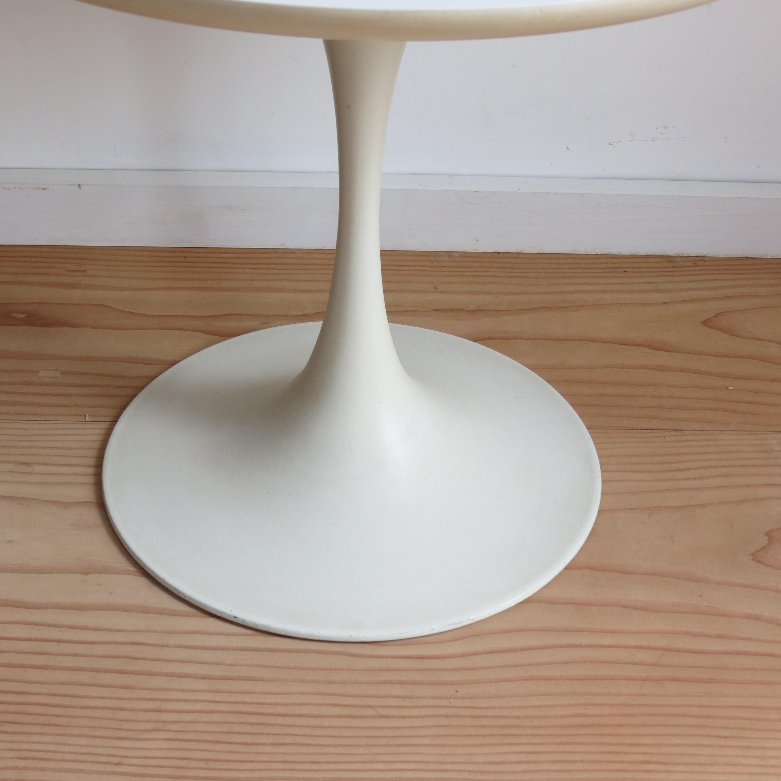 1960s White Tulip Side Table Designed by Maurice Burke for Arkana, Bath, UK 7