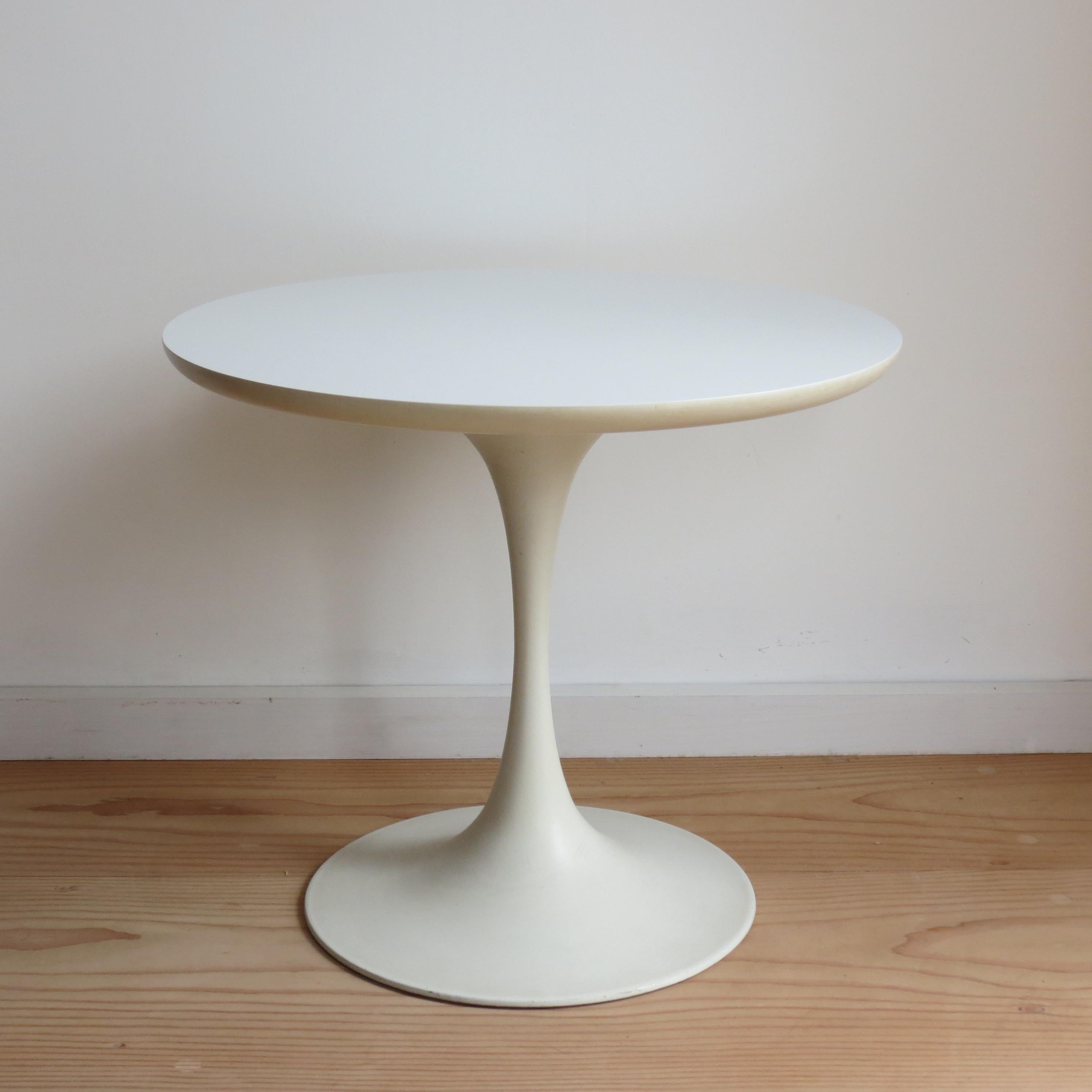 Mid-Century Modern 1960s White Tulip Side Table Designed by Maurice Burke for Arkana, Bath, UK