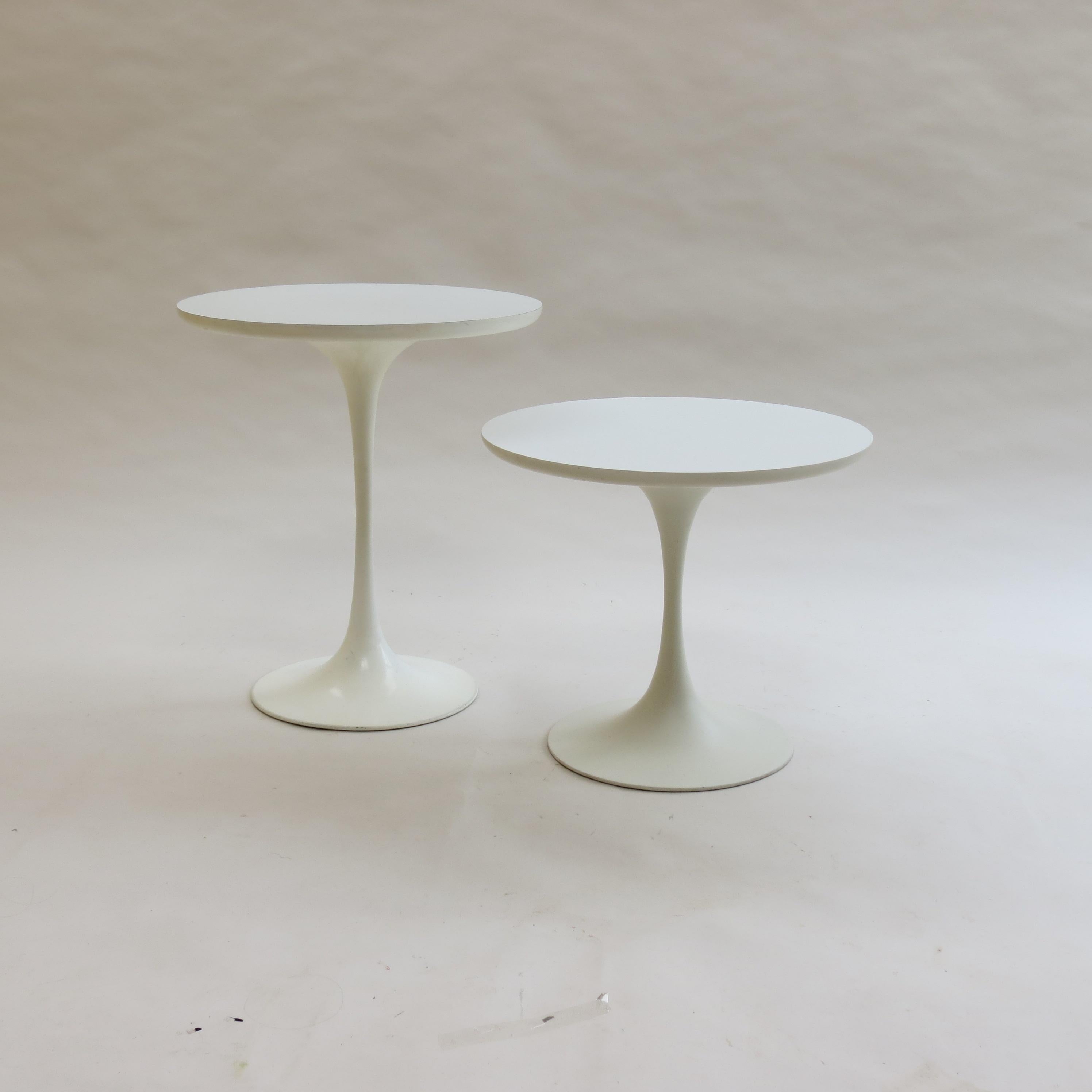 Metal 1960s White Tulip Side Table Designed by Maurice Burke for Arkana, Bath, UK