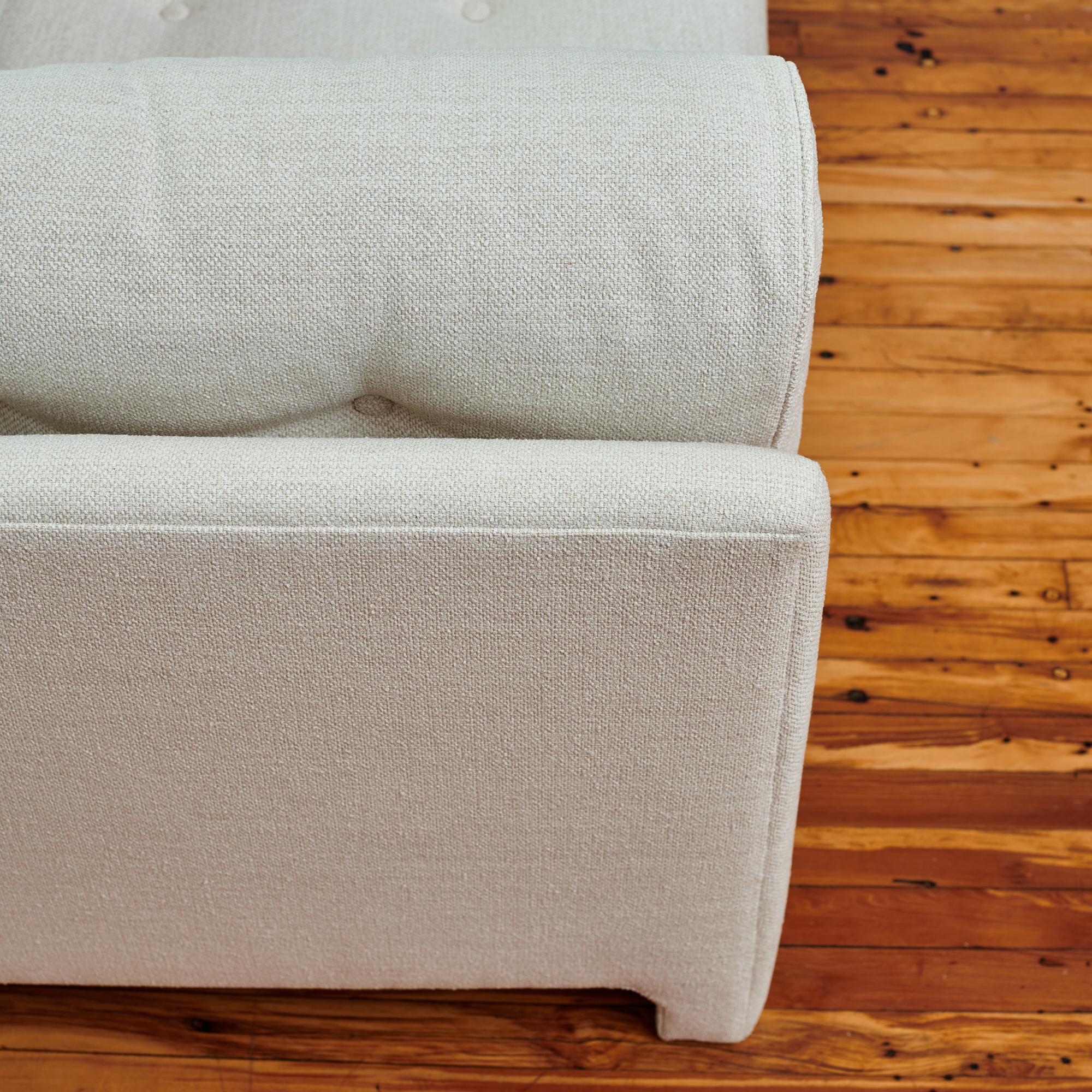 XXIe siècle et contemporain 1960s White Two Part Midcentury Sectional Sofa