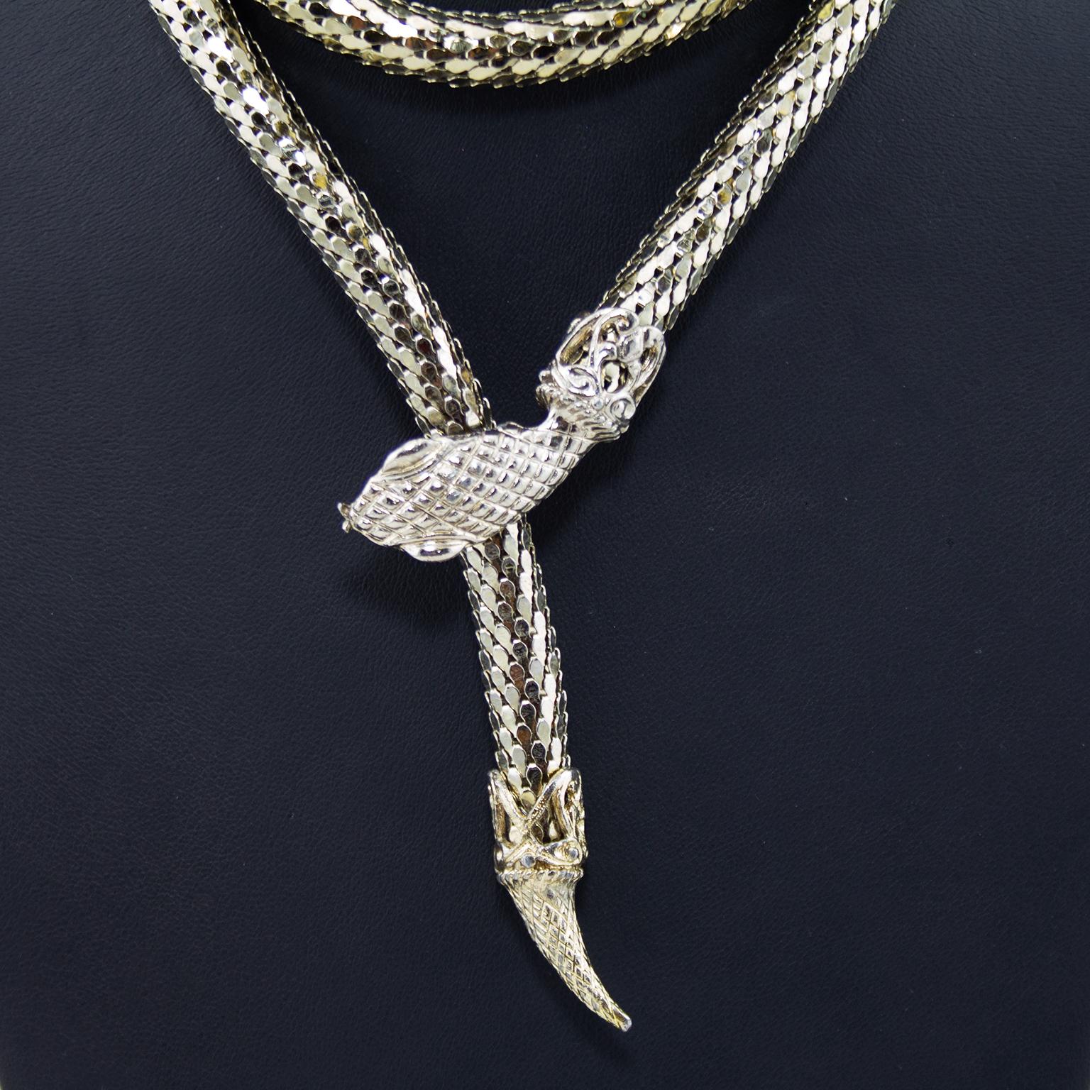whiting and davis snake necklace